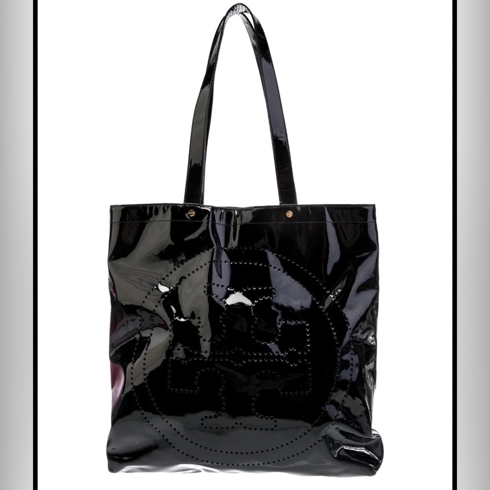 Tory Burch Black Patent Tote